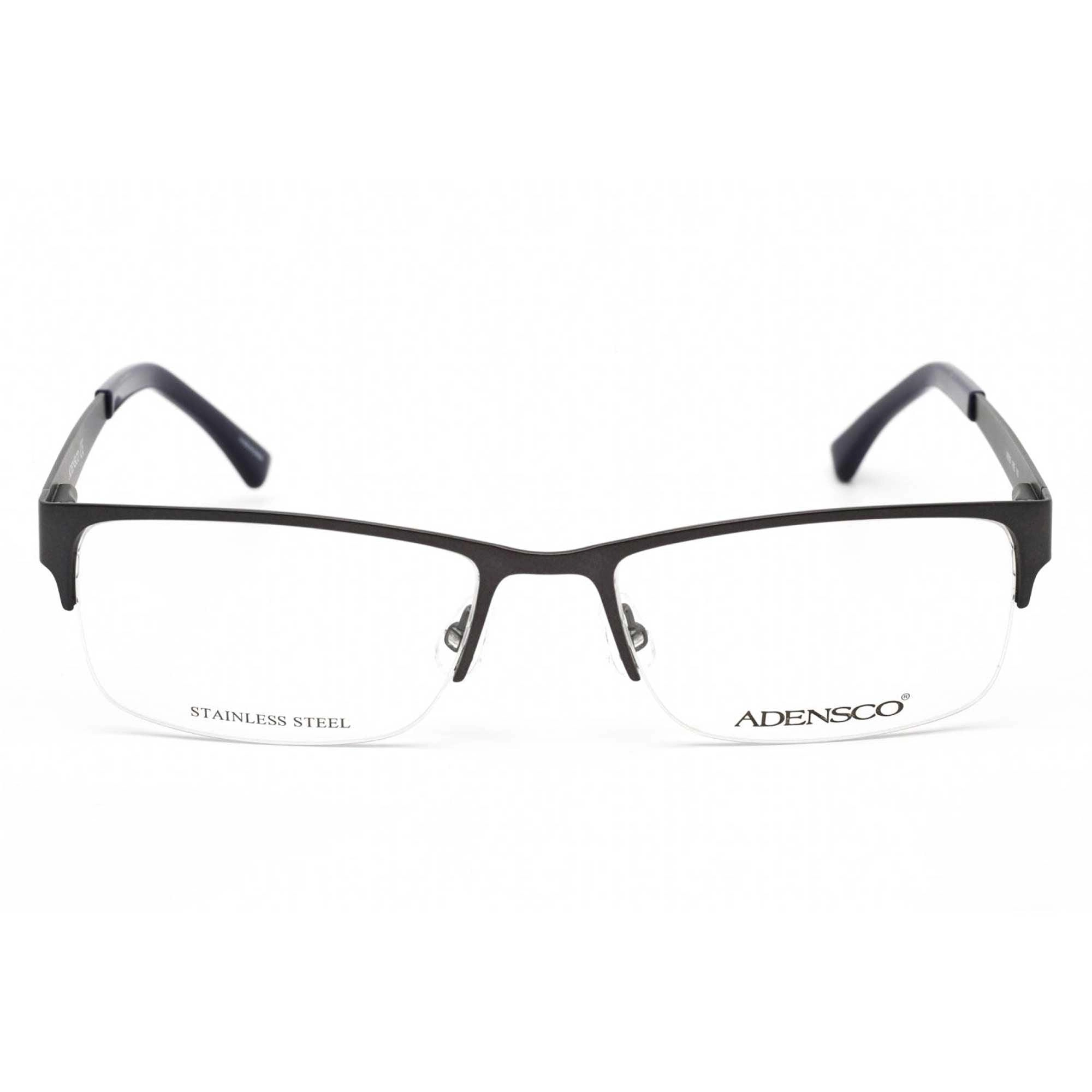 Adensco Men's Eyeglasses - Matte Grey Metal Frame Demo Lens, 53 mm | AD 128 0FRE 00
