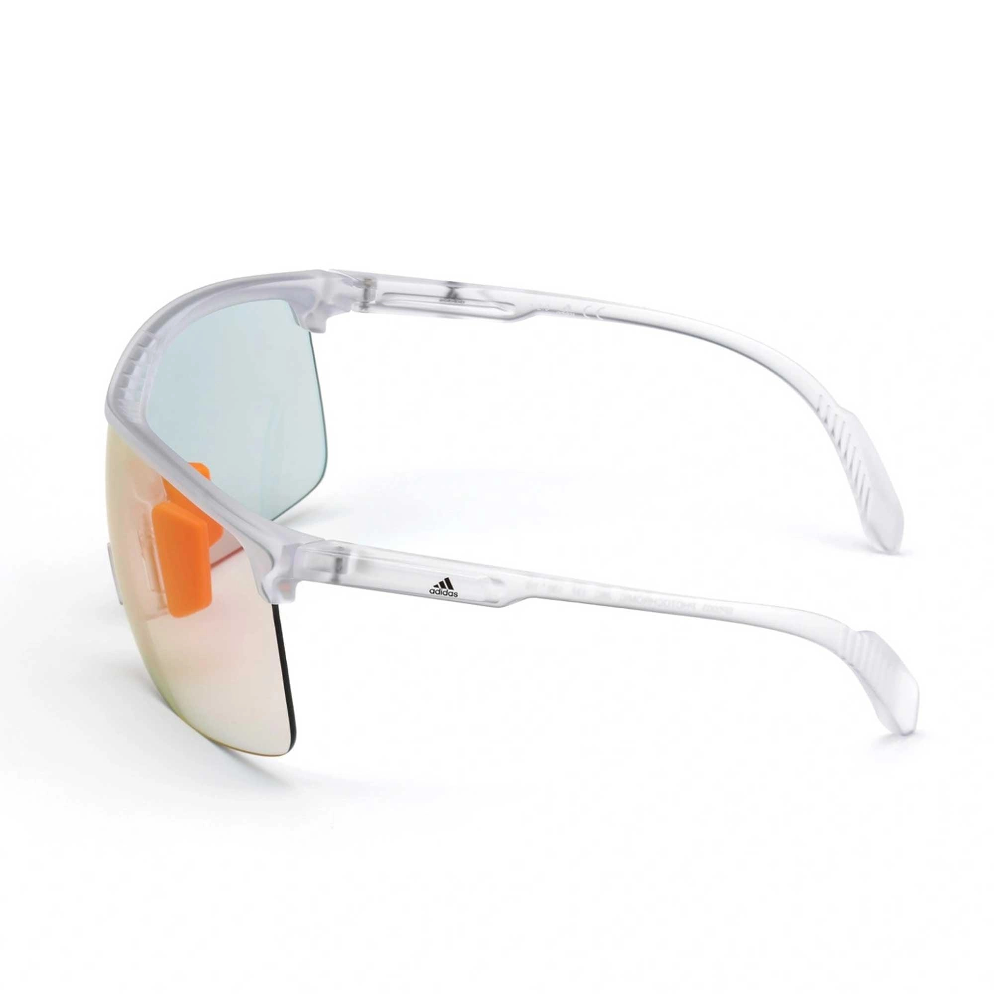 Adidas Women's Sunglasses - Crystal Plastic Half Rim Shield Frame| ADIDAS SP0003 26C