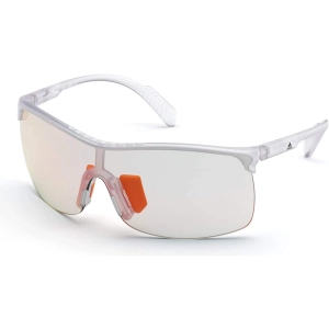 Adidas Women's Sunglasses - Crystal Plastic Half Rim Shield Frame| ADIDAS SP0003 26C