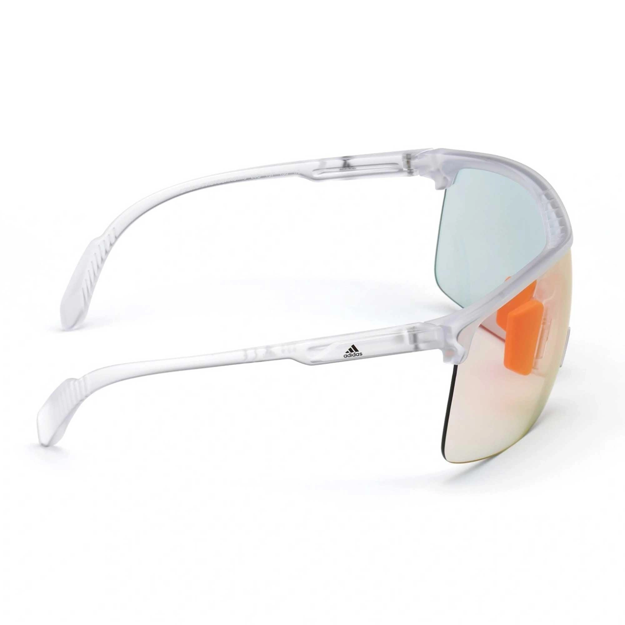 Adidas Women's Sunglasses - Crystal Plastic Half Rim Shield Frame| ADIDAS SP0003 26C