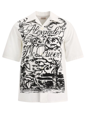 Alexander McQueen Short-Sleeved Motif Printed Shirt