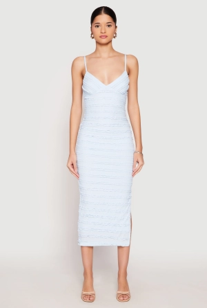 Almost Famous Lace Detail Side Slit Cami Dress