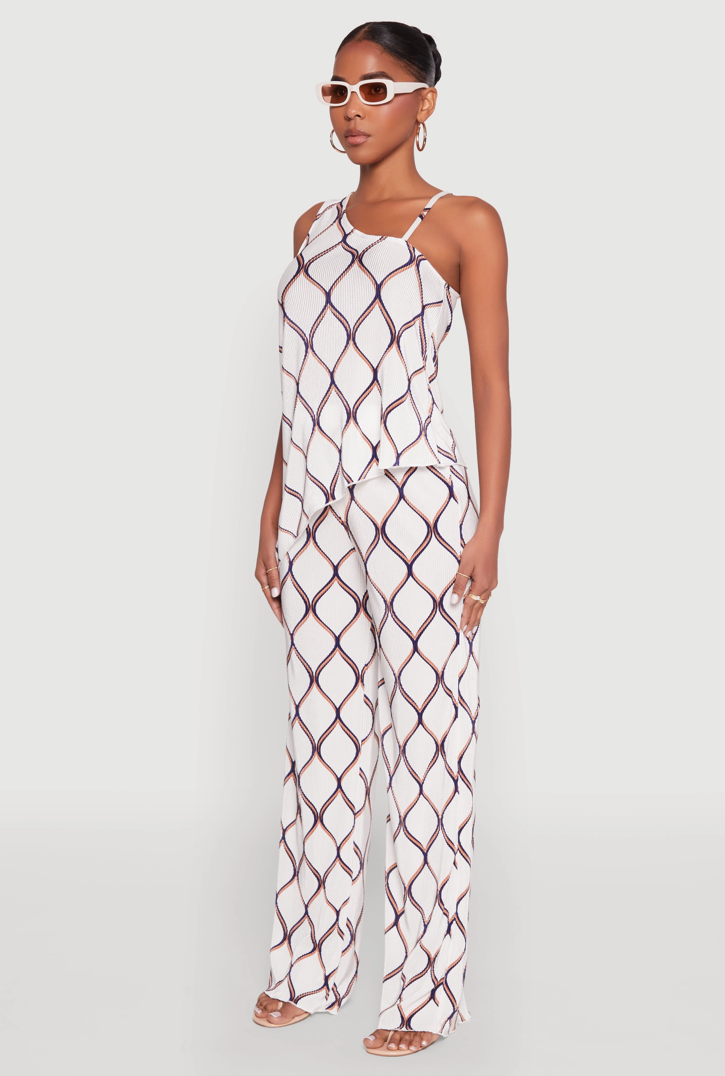 Almost Famous Plisse Asymmetrical Top