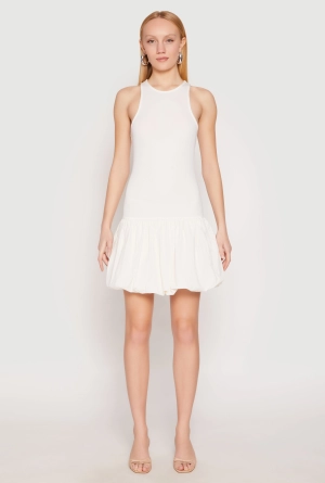 Almost Famous Racerback Tank Bubble Hem Dress