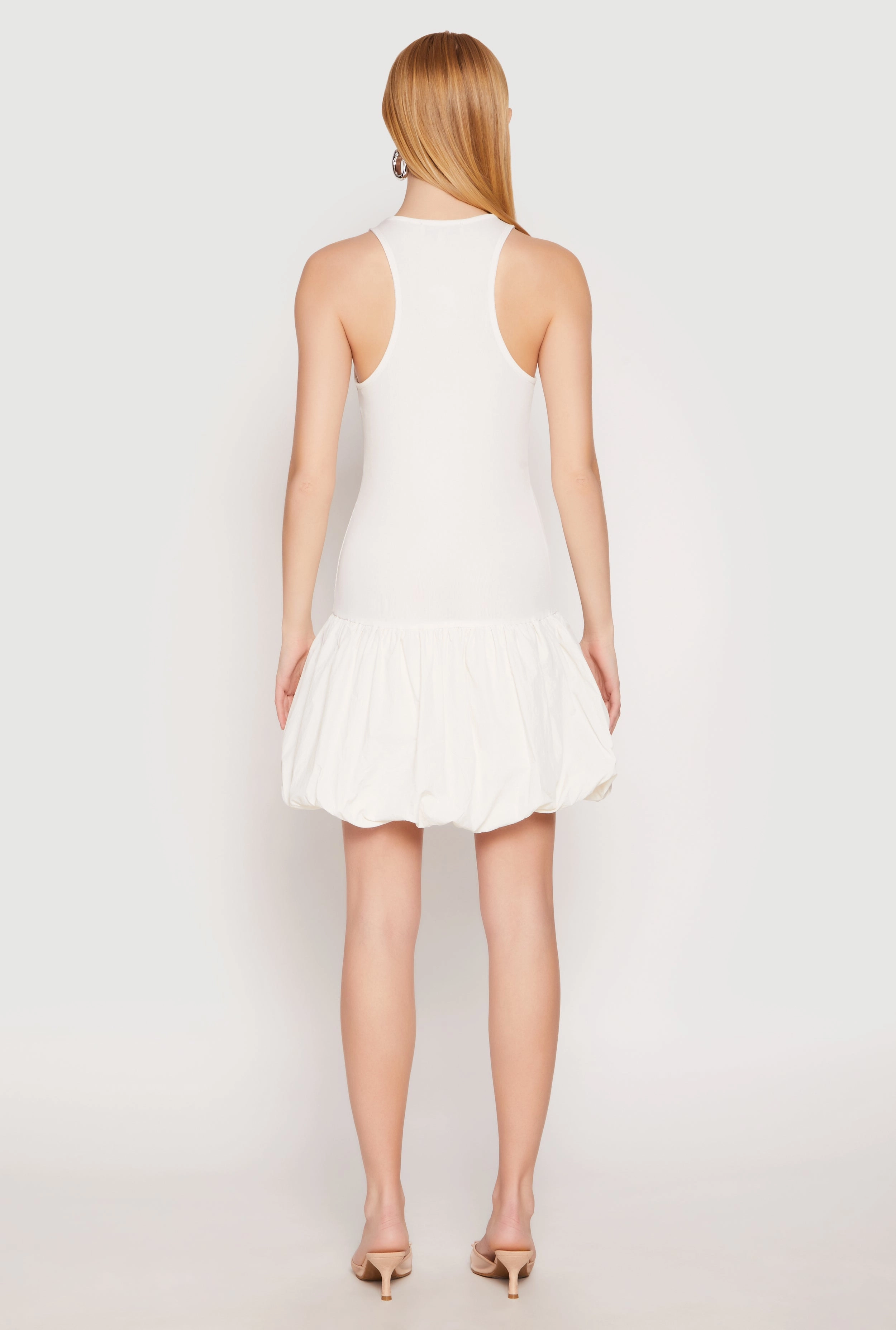 Almost Famous Racerback Tank Bubble Hem Dress