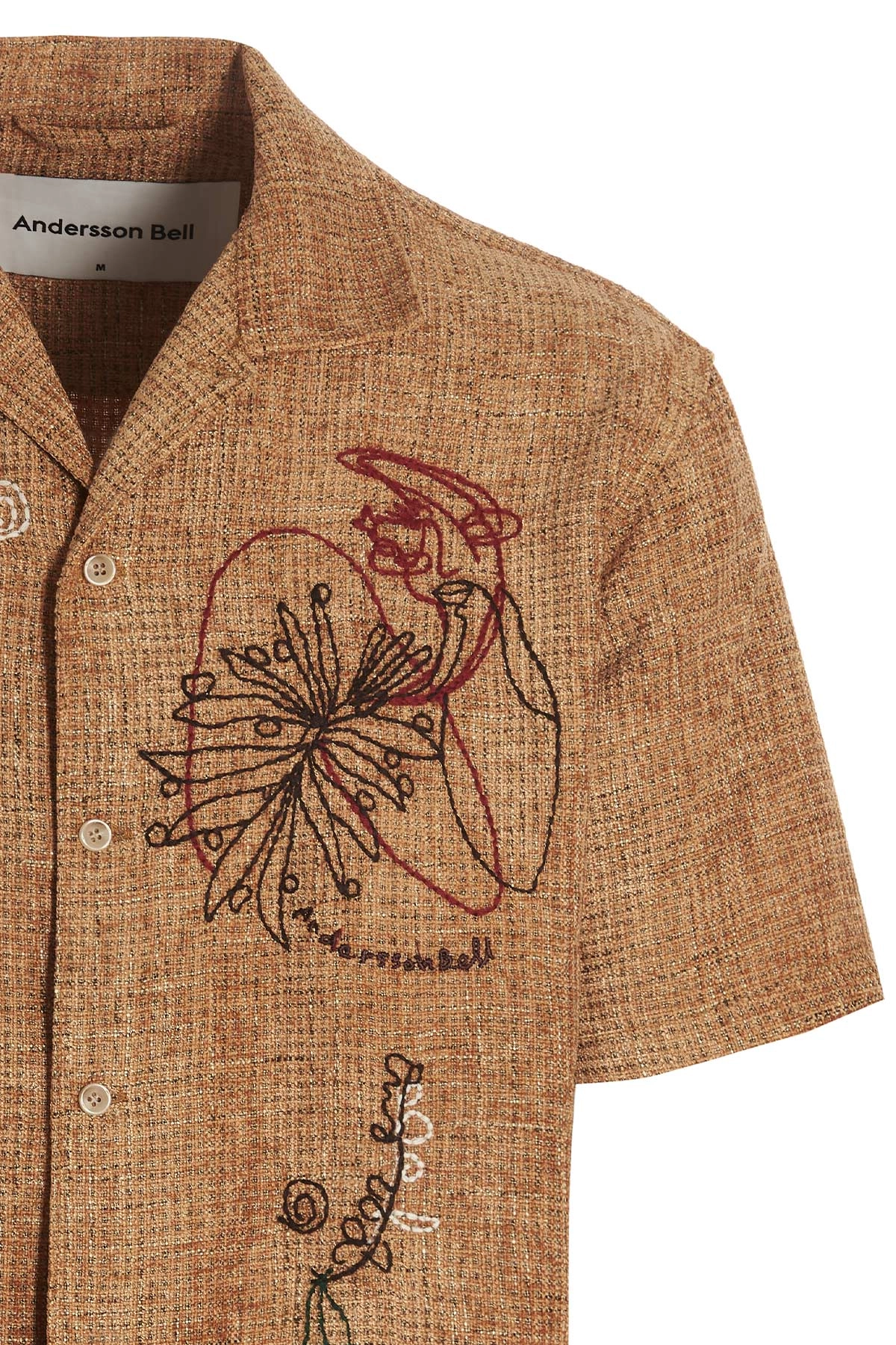 Andersson Bell Aube Floral Embroidered Short Sleeved Shirt