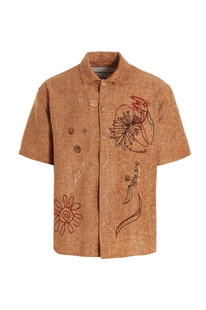 Andersson Bell Aube Floral Embroidered Short Sleeved Shirt