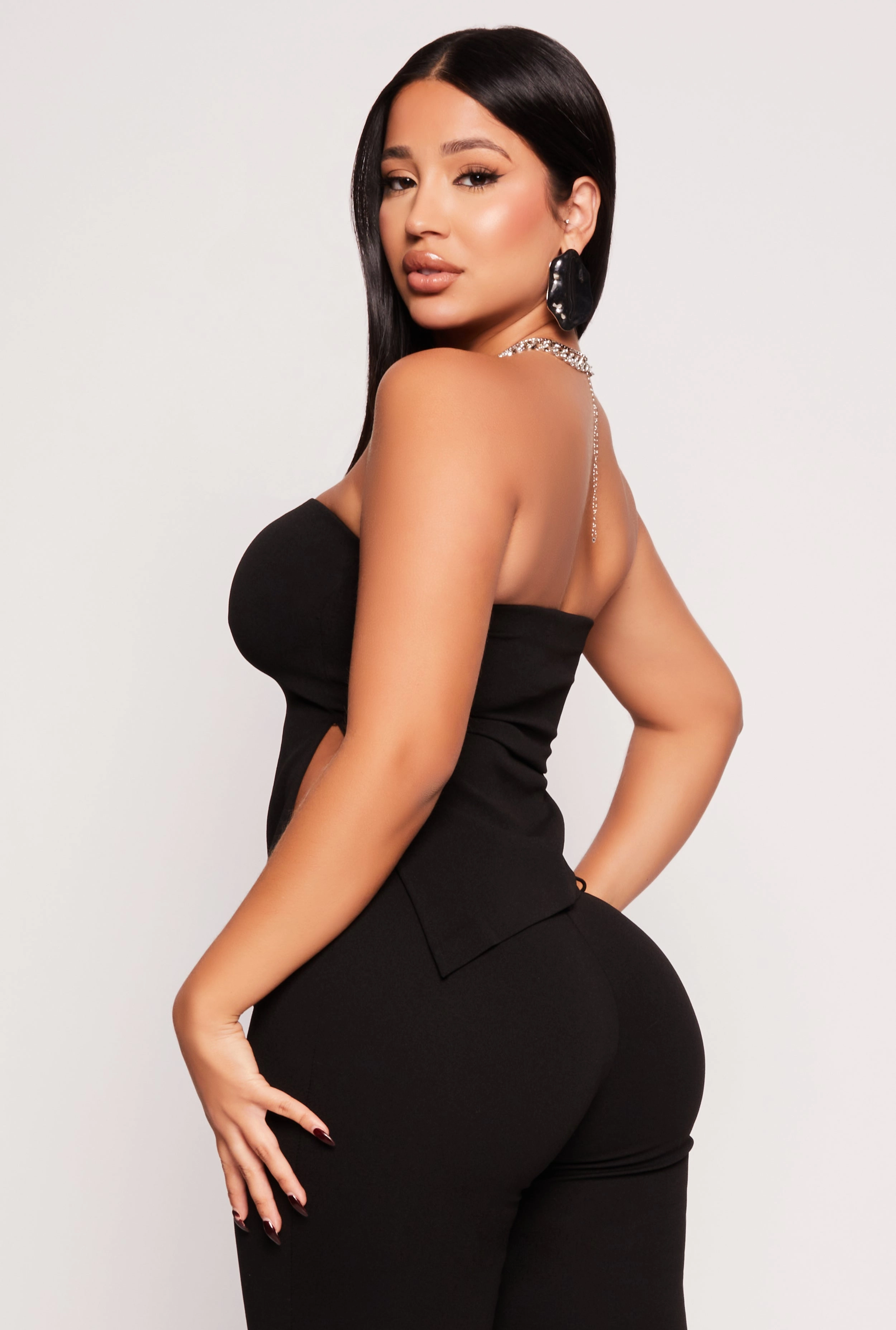 Asymmetrical Side Slit Tube Top