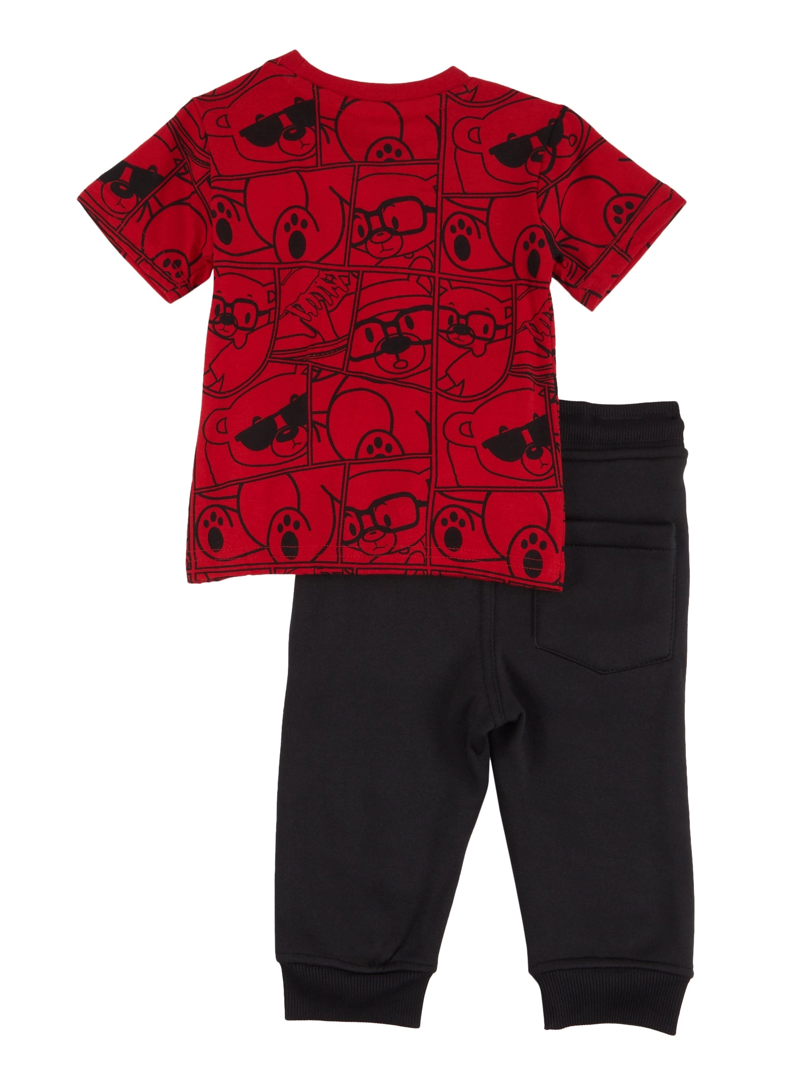 Baby Boys 12-24M Bear Print Team Hstl Graphic Tee and Joggers