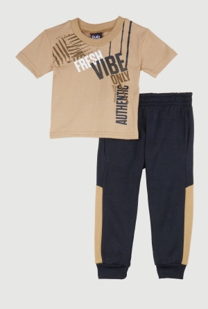 Baby Boys 12-24M Fresh Vibe Only Graphic Tee and Joggers