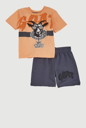 Baby Boys 12-24M GOAT Graphic Tee and Shorts