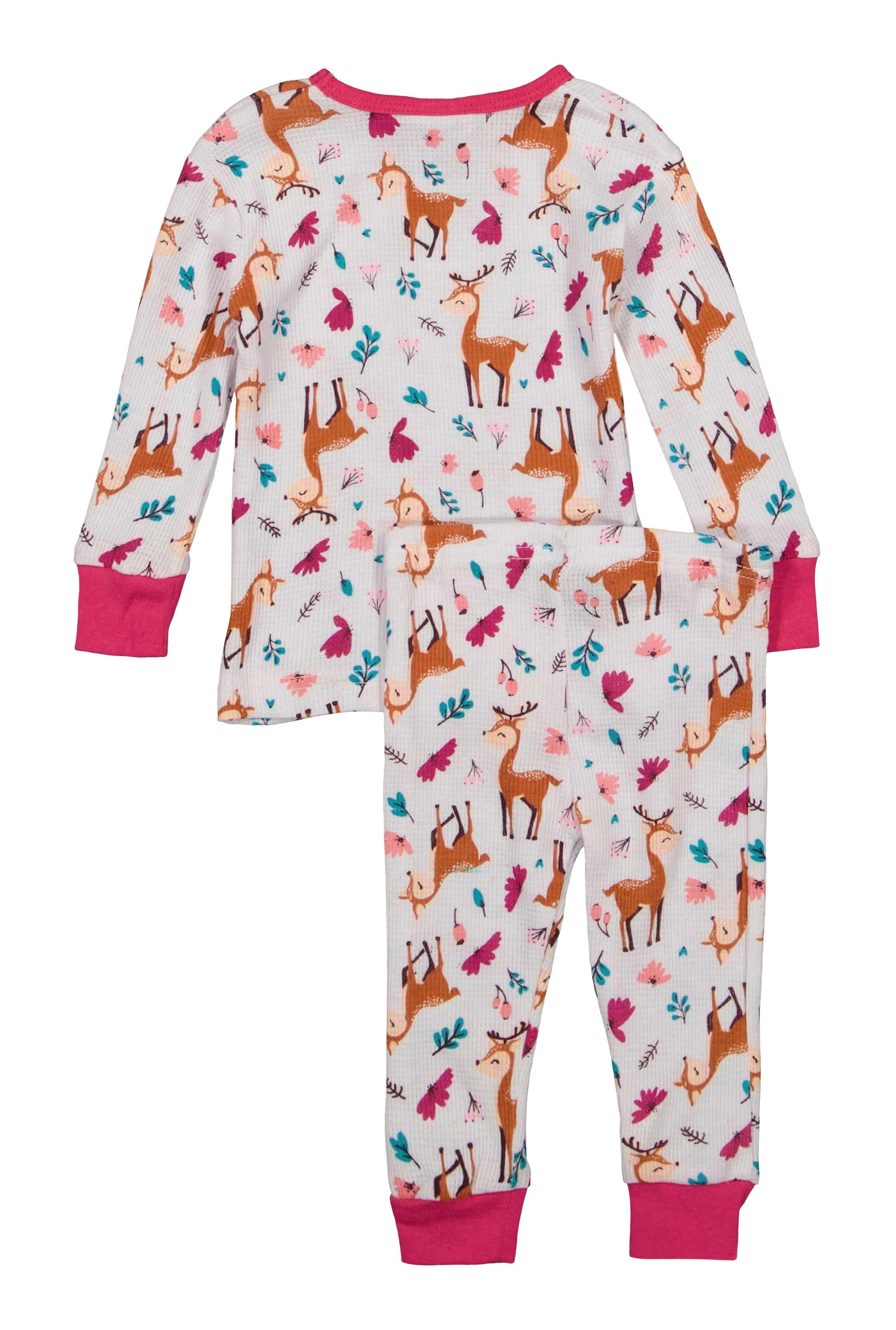 Baby Girls 12-24M Graphic Print Thermal Top and Pants Set