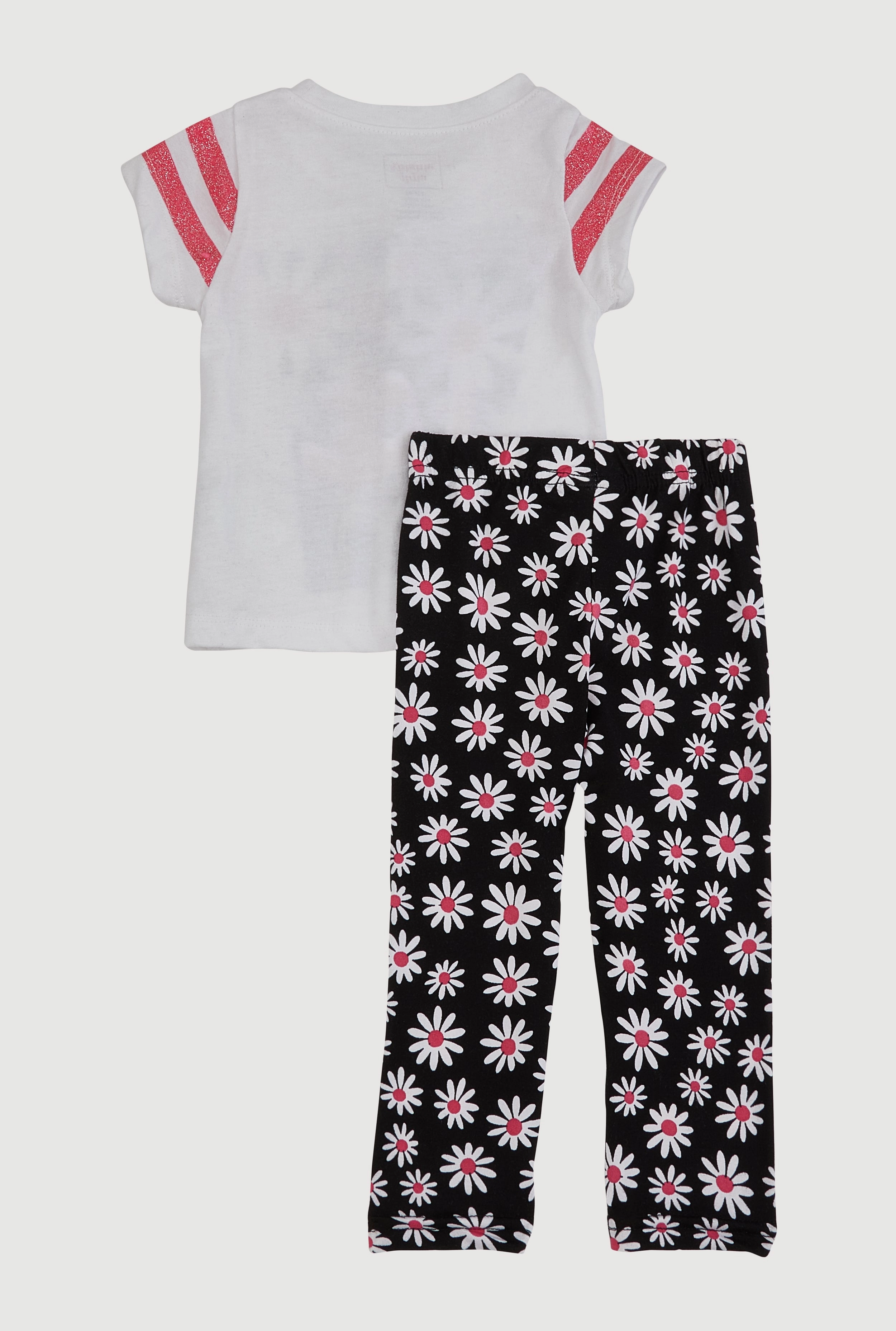 Baby Girls 12-24M Love Glitter Graphic Tee and Daisy Leggings