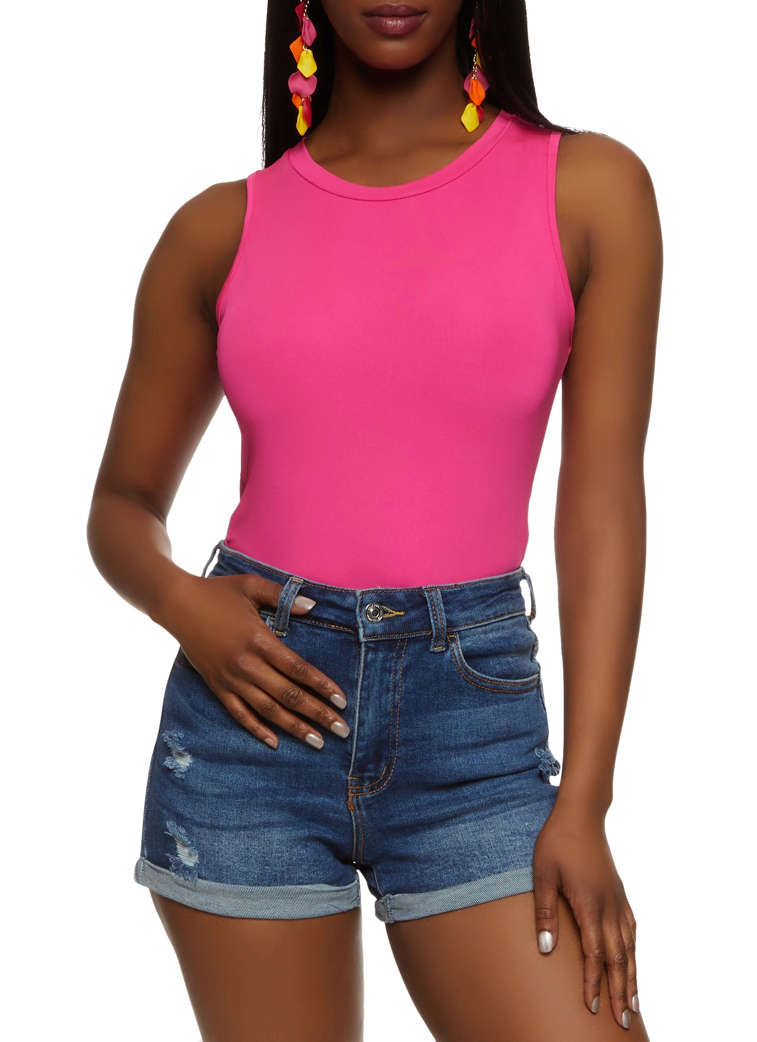 Basic Crew Neck Tank Bodysuit