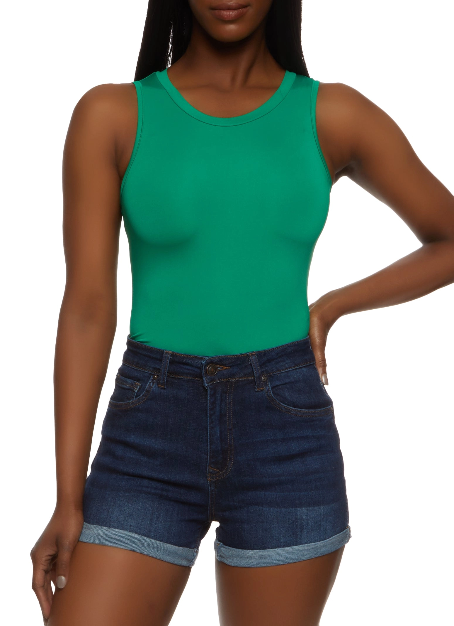 Basic Crew Neck Tank Bodysuit