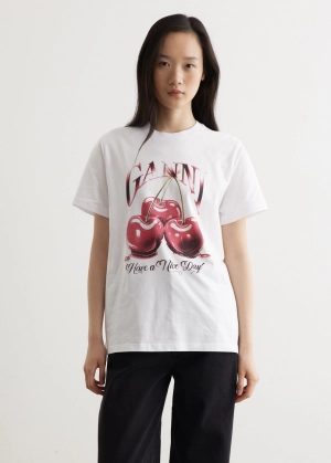 Basic Jersey Cherry Relaxed T-Shirt - OLD SKU, KEEP OFFLINE