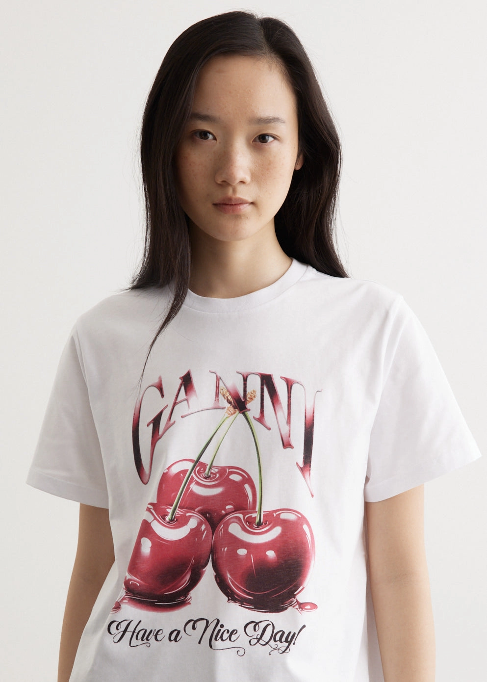 Basic Jersey Cherry Relaxed T-Shirt - OLD SKU, KEEP OFFLINE