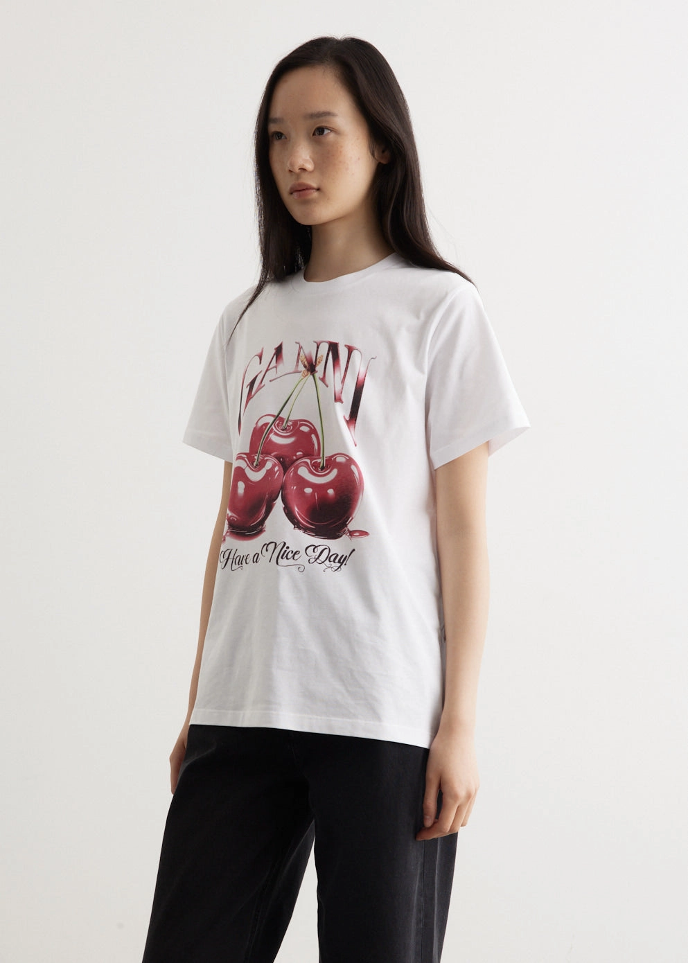 Basic Jersey Cherry Relaxed T-Shirt - OLD SKU, KEEP OFFLINE