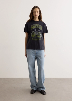 Basic Jersey Cherry Relaxed T-Shirt