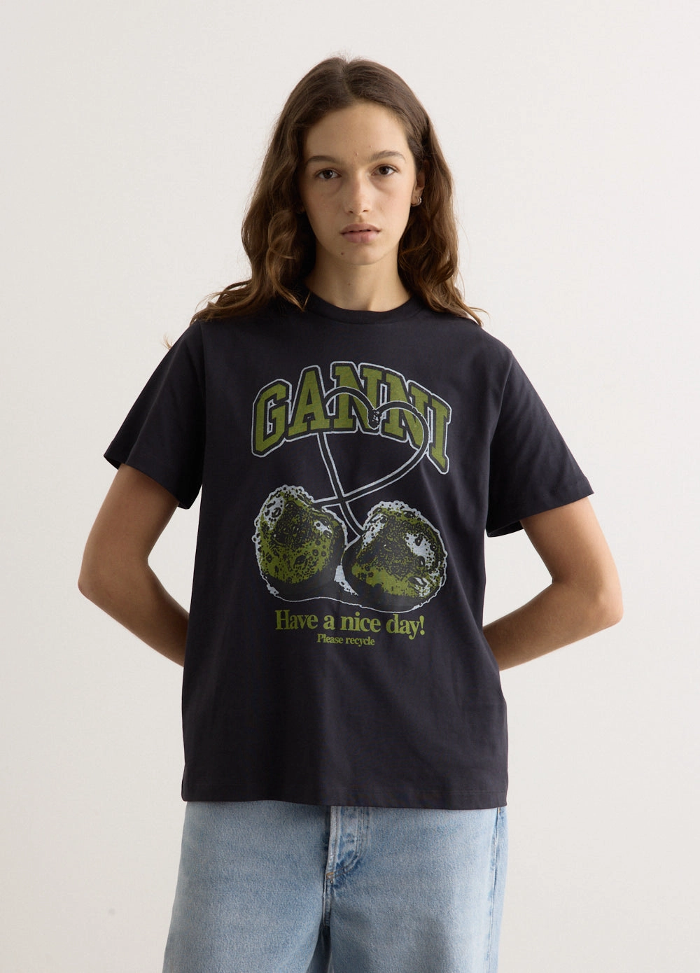Basic Jersey Cherry Relaxed T-Shirt