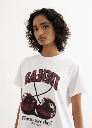 Basic Jersey Cherry Relaxed T-Shirt