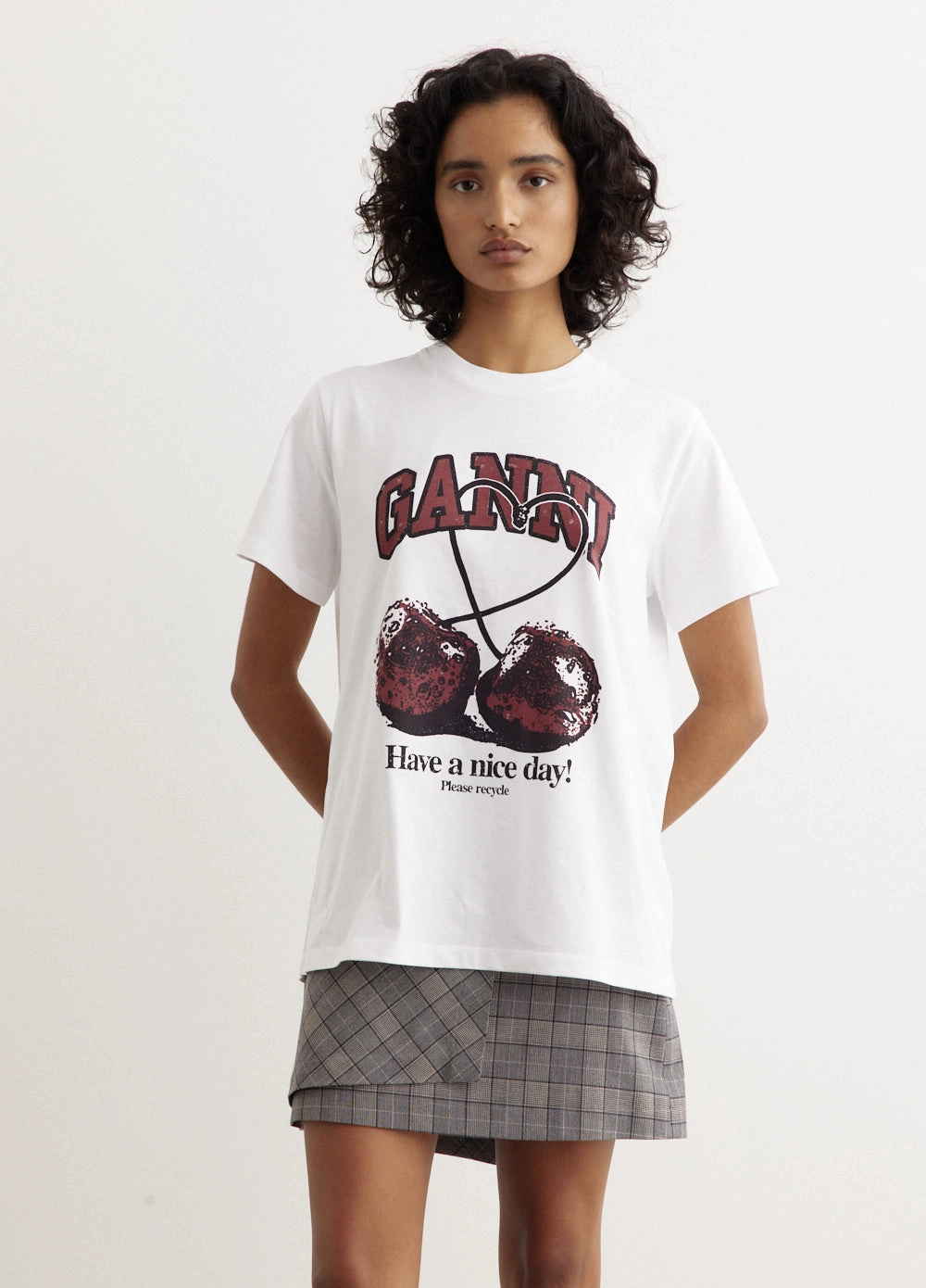 Basic Jersey Cherry Relaxed T-Shirt