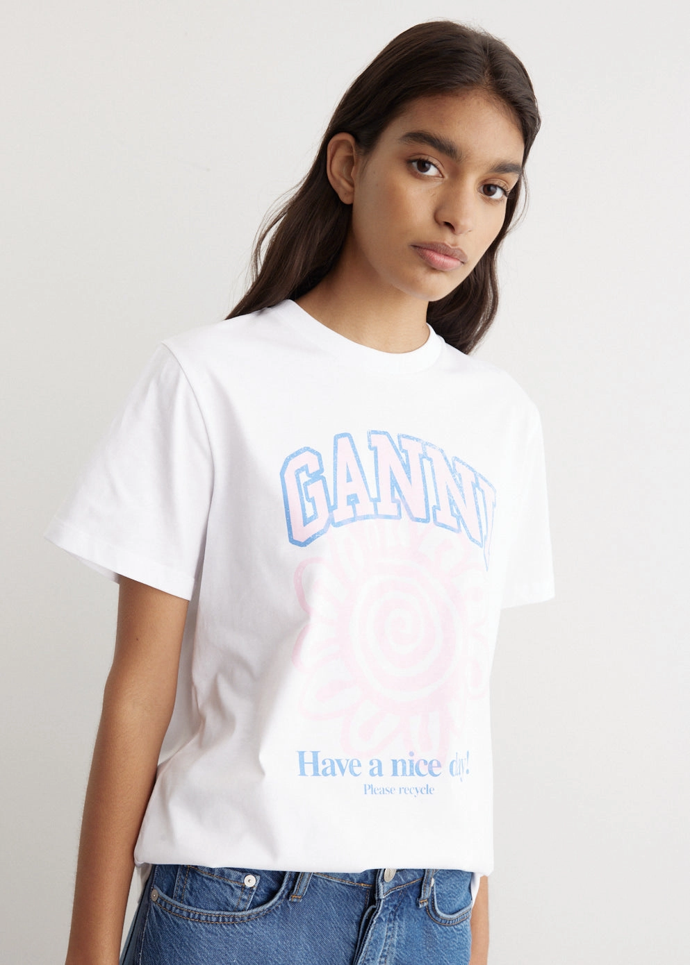 Basic Jersey Flower Relaxed T-Shirt