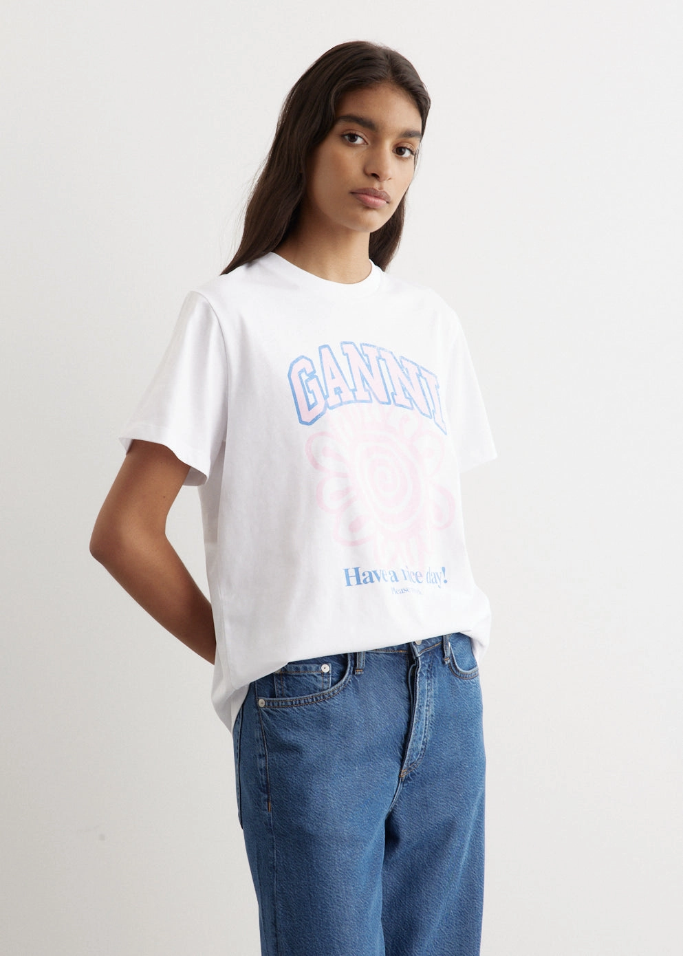 Basic Jersey Flower Relaxed T-Shirt
