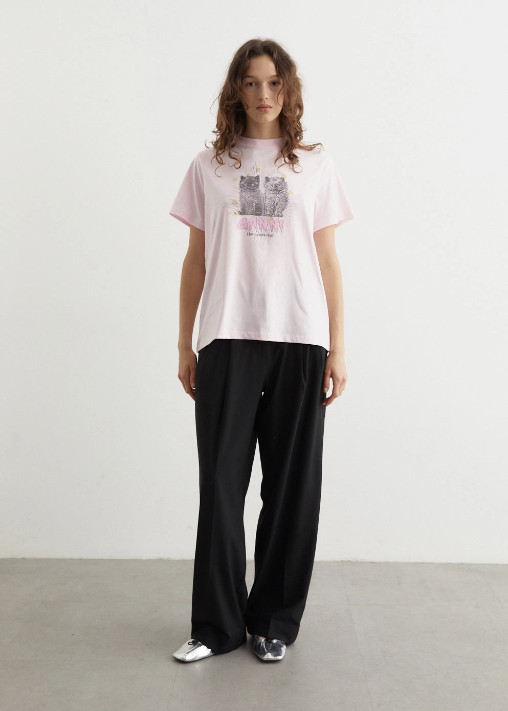 Basic Jersey Kittens Relaxed T-Shirt