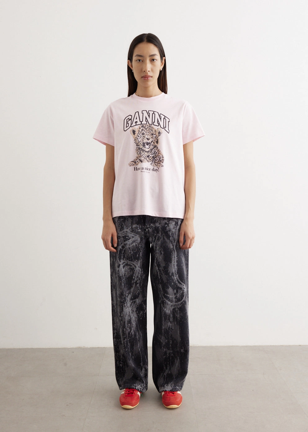 Basic Jersey Leopard Relaxed T-Shirt