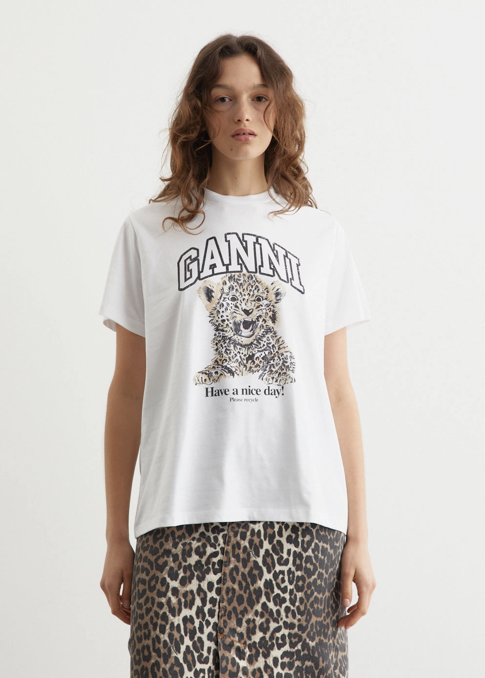 Basic Jersey Leopard Relaxed T-Shirt