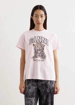 Basic Jersey Leopard Relaxed T-Shirt