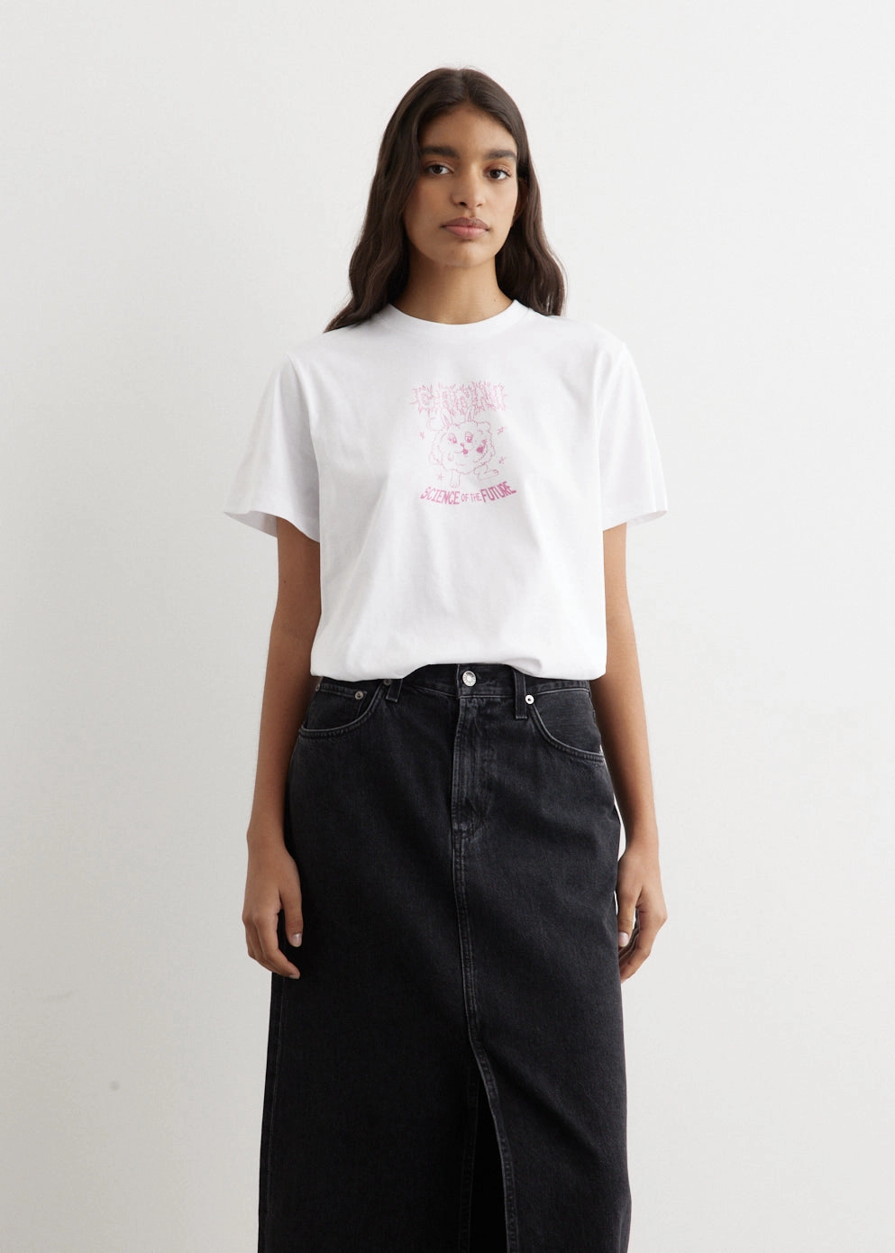 Basic Jersey Pink Bunny Relaxed T-Shirt