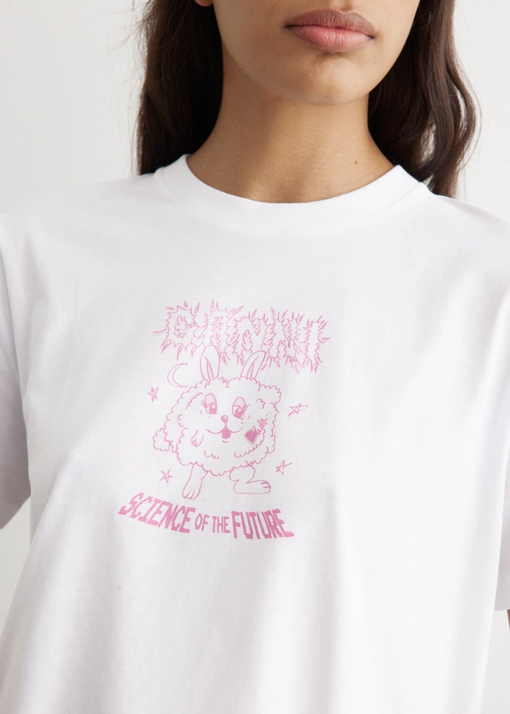 Basic Jersey Pink Bunny Relaxed T-Shirt