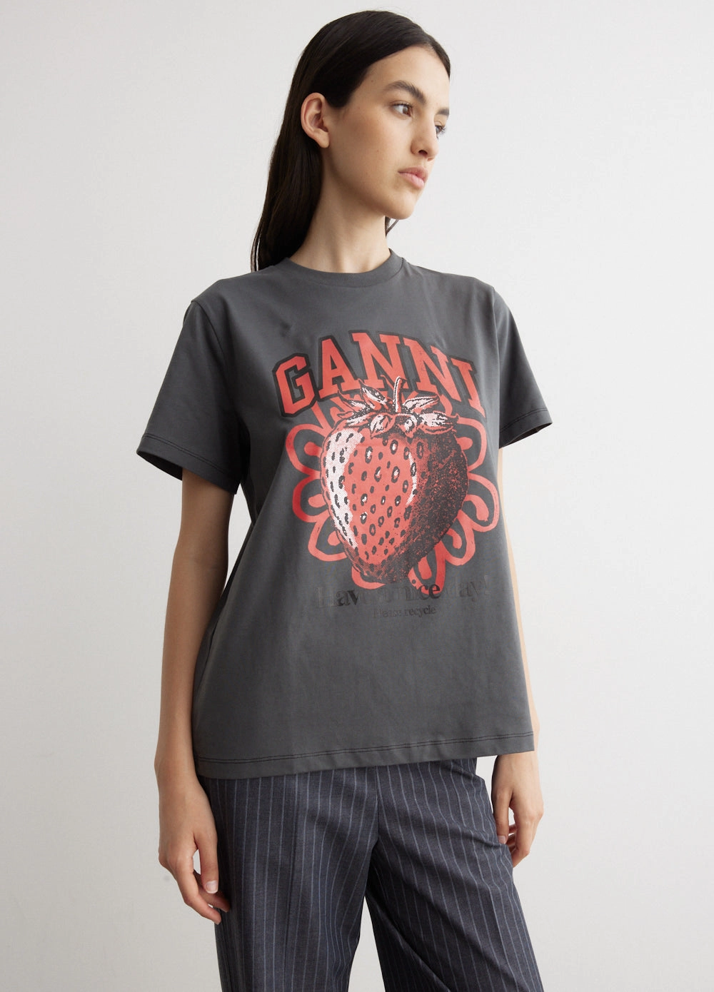 Basic Jersey Strawberry Relaxed T-Shirt