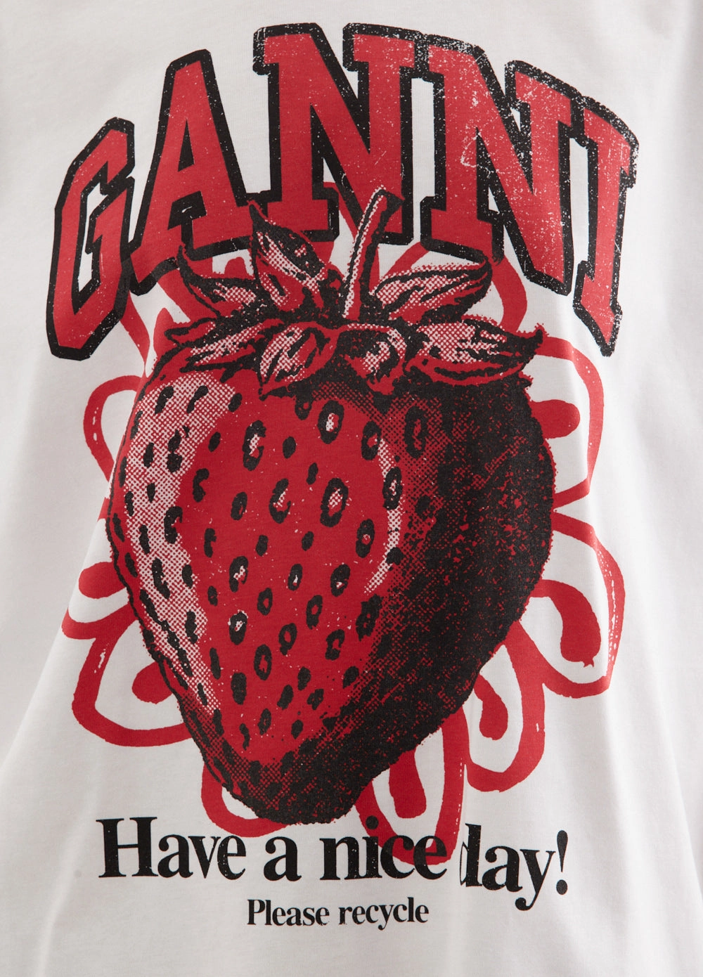 Basic Jersey Strawberry Relaxed T-Shirt