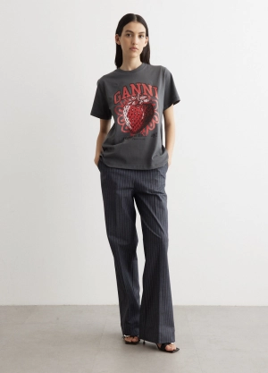 Basic Jersey Strawberry Relaxed T-Shirt