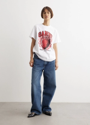 Basic Jersey Strawberry Relaxed T-Shirt