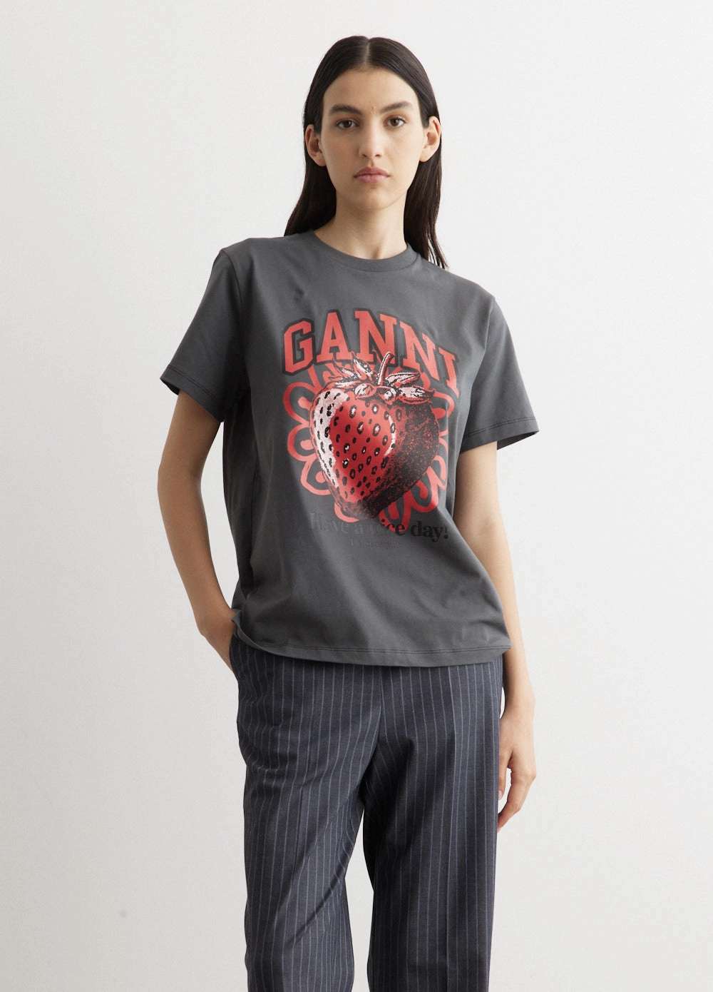 Basic Jersey Strawberry Relaxed T-Shirt