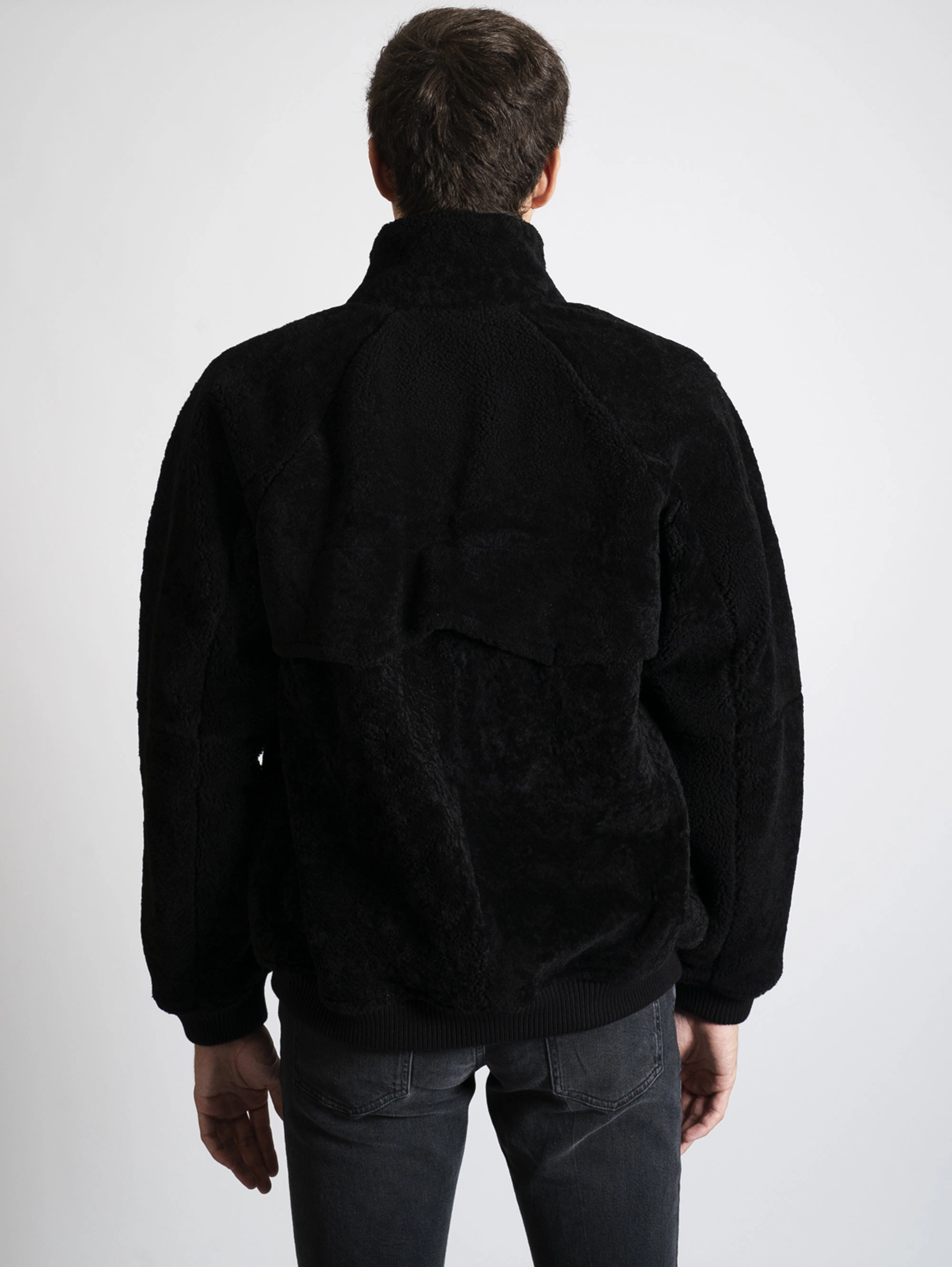 Black Sheepskin Bomber
