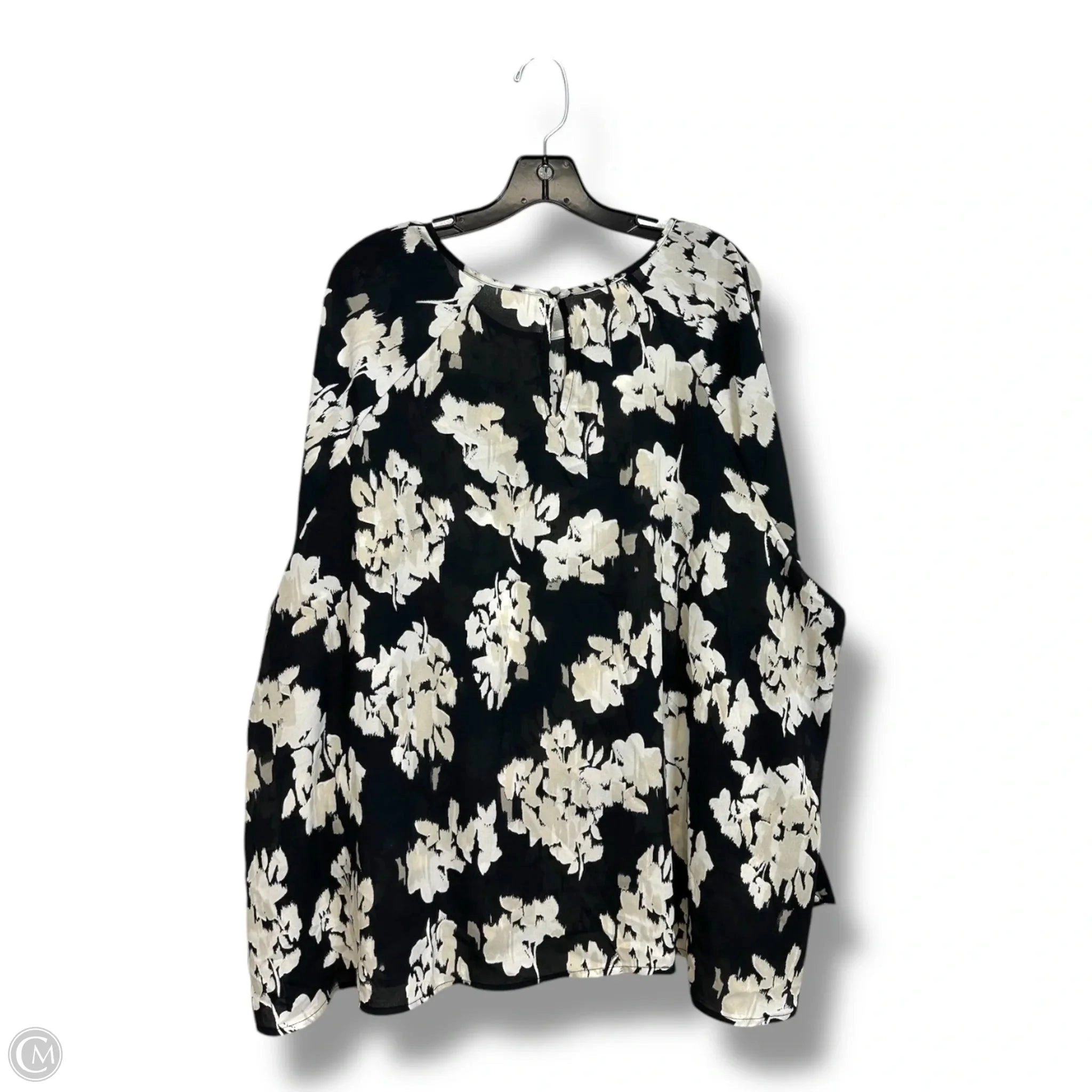 Blouse Long Sleeve By Maurices In Floral Print, Size: 3x