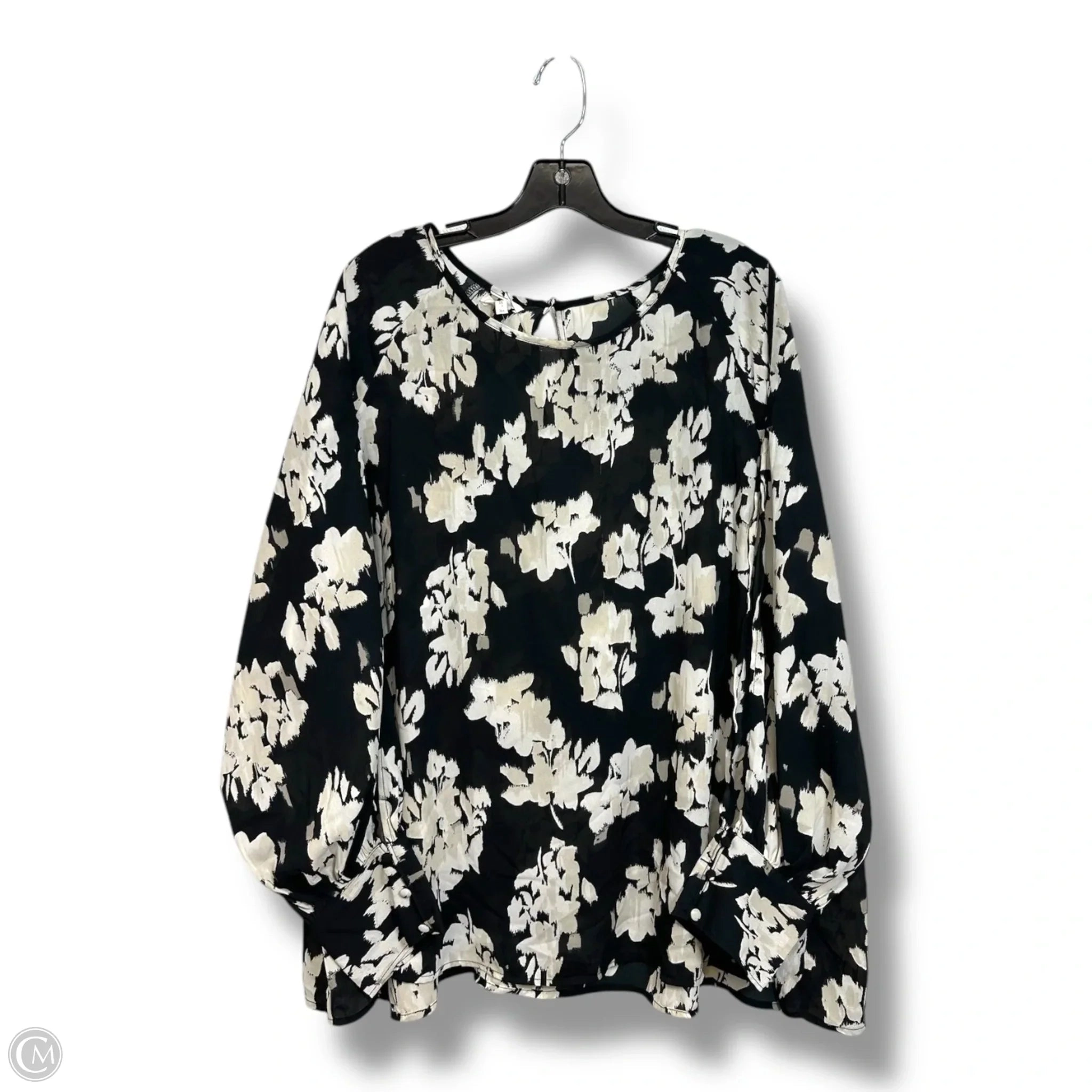 Blouse Long Sleeve By Maurices In Floral Print, Size: 3x