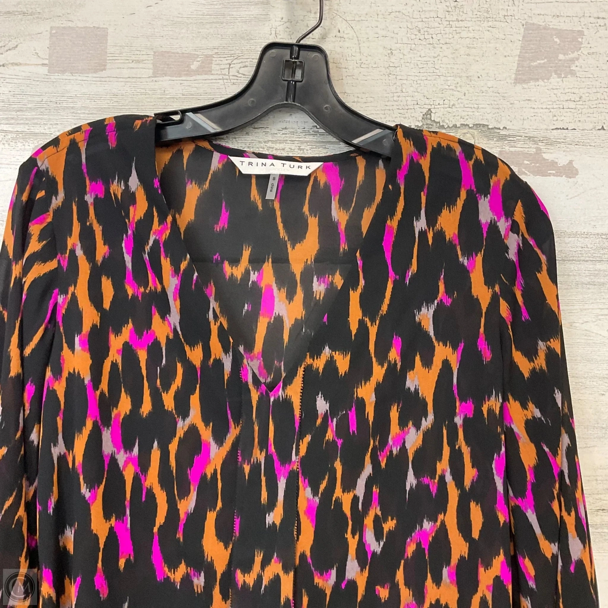 Blouse Long Sleeve By Trina Turk In Black, Size: S