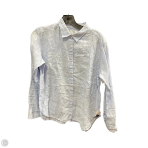 Blouse Long Sleeve By Uniqlo In Blue, Size: M