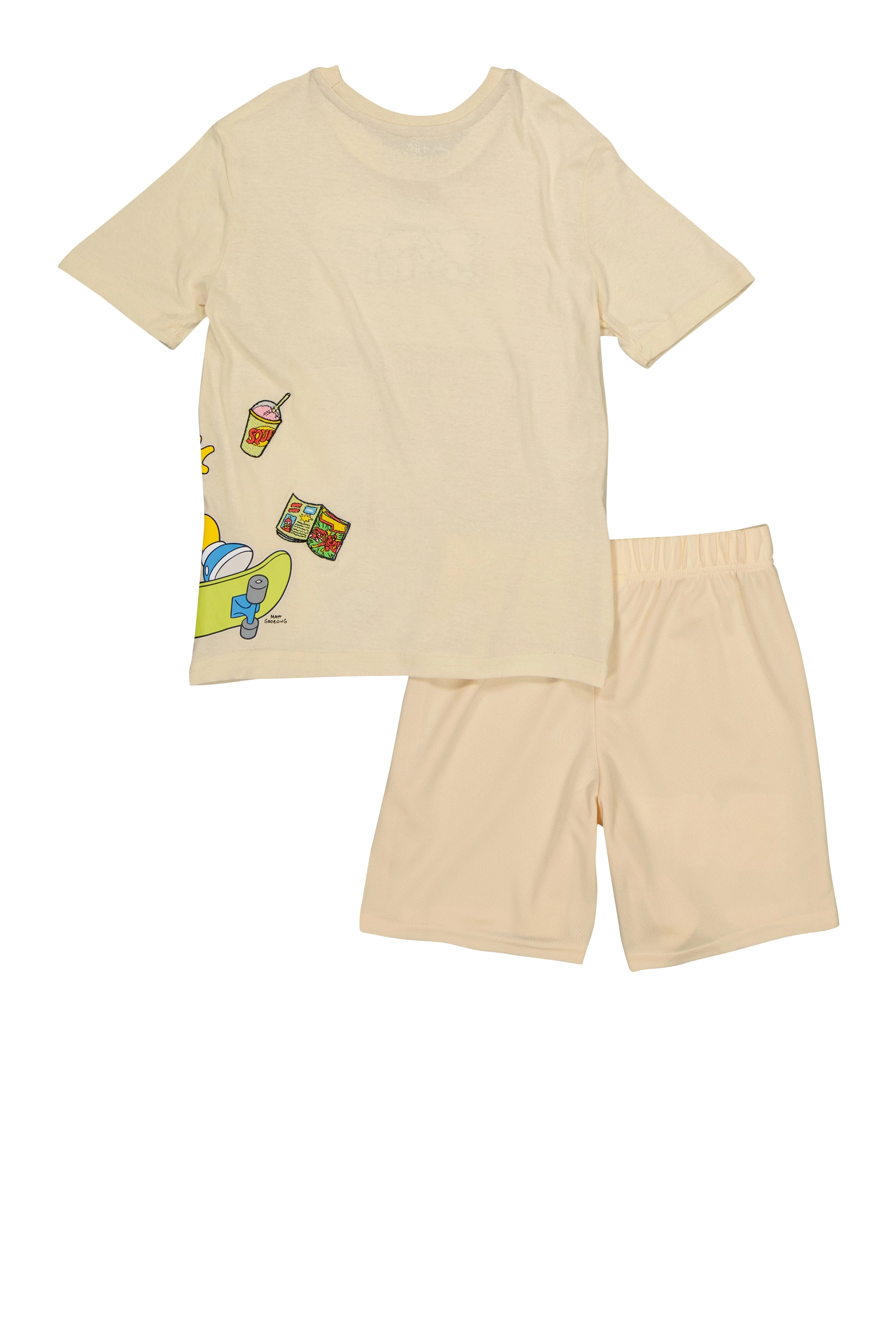 Boys Bart Simpson Graphic Tee and Shorts