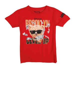 Boys Brooklyn Level Up Bear Graphic Tee