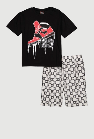 Boys Fly Since 23 Graphic Tee and Mesh Shorts