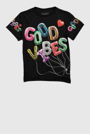 Boys Good Vibes Bear Graphic Tee