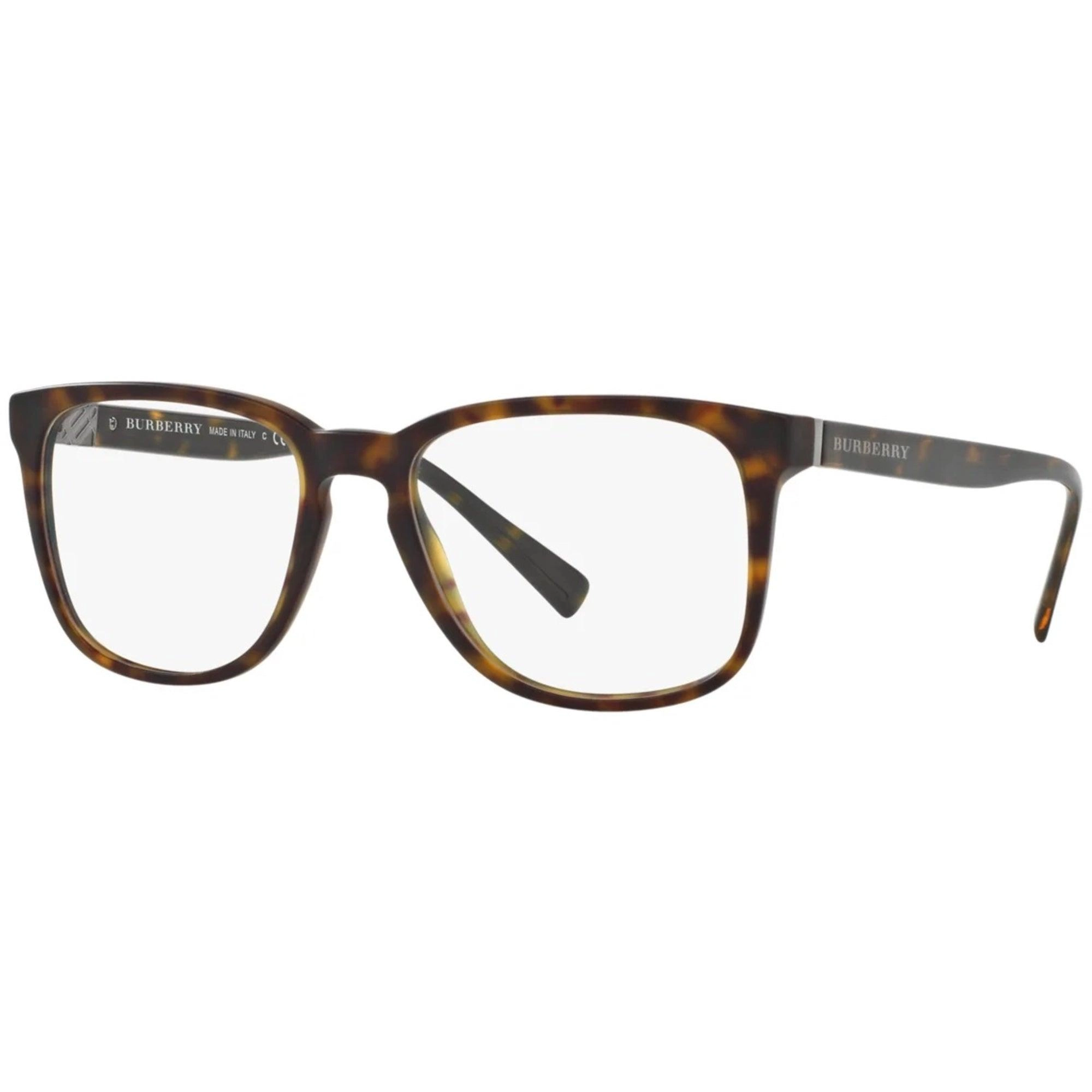 Burberry Men's Eyeglasses - Matt Dark Havana Square Frame | BURBERRY 0BE2239 3536