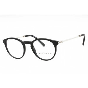 Bvlgari Men's Eyeglasses - Matte Black Plastic Full Rim Round Frame | 0BV3052 5313